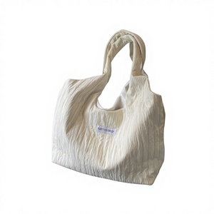 <span class=keywords><strong>Borsa</strong></span> a <span class=keywords><strong>Tracolla</strong></span> in Stile Occidentale di Grande Capacità, Design Coreano Casual, in Tessuto di Cotone Color Crema con Chiusura a Zip, Moda Instagram - Product Image 1