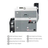 Impresora de Tarjetas de PVC de Alta Definición Matica XID8600, Impresora de Tarjetas de Retransferencia de Plástico de 600 DPI, Impresora de Tarjetas RFID de Doble Cara
