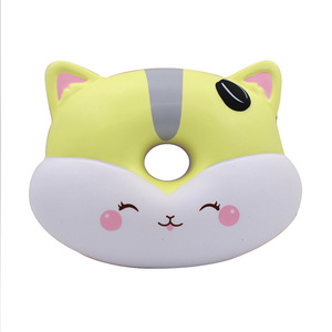 Lindo juguete de hamster con forma de donut de rebote lento, regalo para niños de 2 a 4 años, material TPE, juguete antiestrés unisex. - Product Image 1