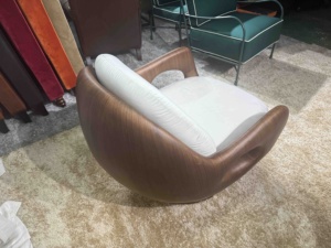 French Solid Wood Sofa Chair Home Living Room Balcony Black Solid Lazy Armchair Creative Furniture Balcony Easy Chair