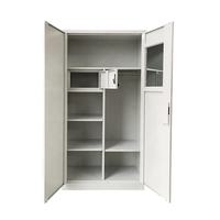 Armoire Métallique pour Adultes, Vestiaire de Personnel, Armoire à 2 Portes en Acier pour Vêtements, Armoire de Bureau pour Documents et Rangement