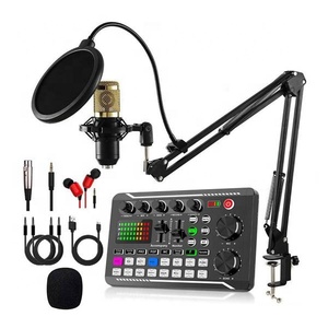 BM800 phòng thu microphone Bộ dụng cụ với 998 Card âm thanh chuyên nghiệp Studio Condenser Microphone cho điện thoại di động máy tính - Product Image 1