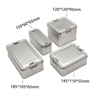 Kotak logam tingkat makanan baru Tiramisu datar besar persegi panjang timah kue pernikahan biskuit permen kacang kue kemasan permen dengan kunci - Product Image 6