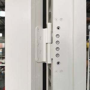 Puerta de salida para casa Estilo francés Frontal de aluminio Doble entrada Exterior Puerta abatible Vidrio a prueba de fuego Diseño gráfico al aire libre - Product Image 3