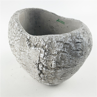 Nouveau design 2026 : Grands pots à fleurs en ciment à motif cœur, modernes et minimalistes, pour plantes d'intérieur et d'extérieur, idéaux pour les bonsaïs
