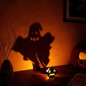 Adornos de Halloween Vela Sombra Luz Calabaza Fantasma Bruja y otras formas de terror son fáciles de instalar - Product Image 2