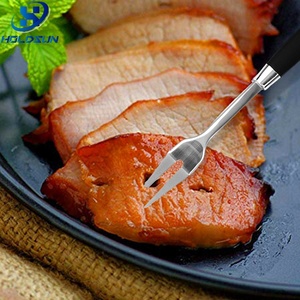 Tenedor para Servir <span class=keywords><strong>Carne</strong></span> <span class=keywords><strong>de</strong></span> Acero Inoxidable con Logotipo Personalizado, Seguro para Alimentos, con Mango Largo y Agarre Antideslizante - Product Image 3