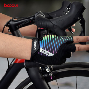 Baodun – gants de cyclisme demi-doigts en microfibre, coussinet de paume absorbant les chocs, pour vélo de route, de montagne, utilisation en plein air, unisexe - Product Image 1