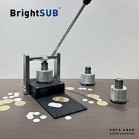 Poinçonneuse manuelle compacte Longstar BrightSUB Mini en aluminium pour médailles, poinçonneuse de bureau pour disques ronds en métal pour la fabrication artisanale