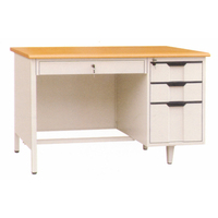 Meuble de bureau moderne à piédestal unique Modulat acier et bois bureau d'ordinateur fer bureau debout en bois pour usage domestique