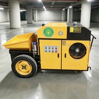 Bomba de Concreto Pequeña de Diésel y Camión Mezclador de Concreto para Construcción, Bomba de Concreto de Rendimiento Estable para Construcción de Edificios