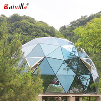 Dôme géodésique transparent personnalisable pour le camping en plein air, 4 saisons, vue sur les étoiles, tente vitrée, hôtel, chambre sphérique en verre