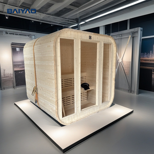 Sauna extérieur moderne au bois, en cèdre rouge, pour 4 à 8 personnes, et sauna finlandais à vapeur, portable, pour spa à <span class=keywords><strong>domicile</strong></span> - Product Image 2