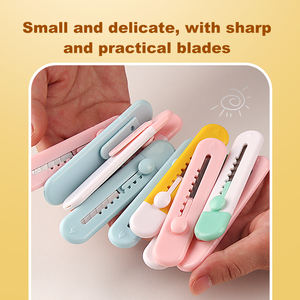 थोक मिनी कला चाकू 9 मिमी चौड़ाई स्टेनलेस स्टील ब्लेड डिय यूटिलिटी कटर चिकनी स्लाइडिंग फैक्टरी प्रत्यक्ष बिक्री ओम अनुकूलन - Product Image 6