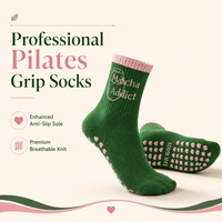 Chaussettes de yoga antidérapantes pour femmes, chaussettes de yoga avec logo personnalisé, chaussettes antidérapantes avec grip, chaussettes de yoga personnalisées avec grip pour l'entraînement au yoga