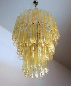 Facile installazione lampada a sospensione in vetro <span class=keywords><strong>giallo</strong></span> Murano <span class=keywords><strong>lampadario</strong></span> per soggiorno - Product Image 5
