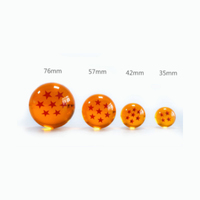4 tailles d'étoiles de haute qualité Anime DBZ Acrylic Crystal Star ball Resin Crafts 7pcs dans une boîte cadeau