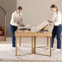Bureau d'ordinateur pliable personnalisé avec plateau rabattable, table à manger convertible, gain de place, petit appartement, bureau à domicile, poste de travail multifonctionnel