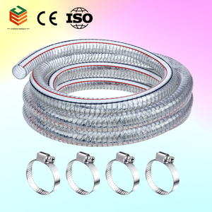Manguera <span class=keywords><strong>de</strong></span> PVC Transparente <span class=keywords><strong>de</strong></span> Grado Alimenticio con Alambre <span class=keywords><strong>de</strong></span> Acero, Tubería Espiral Flexible Anticollapsable <span class=keywords><strong>para</strong></span> Transporte <span class=keywords><strong>de</strong></span> <span class=keywords><strong>Agua</strong></span> y Bebidas - Product Image 1