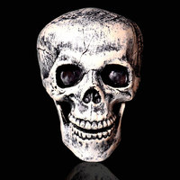 Figurines de squelettes d'Halloween réalistes avec inserts de crânes, idéales pour les fournitures de fête, mains de fantômes et doigts en os.
