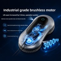 Robot nettoyeur de vitres X11 pour usage extérieur, double usage humide et sec, ultra-fin, double couche, double face, pulvérisation d'eau