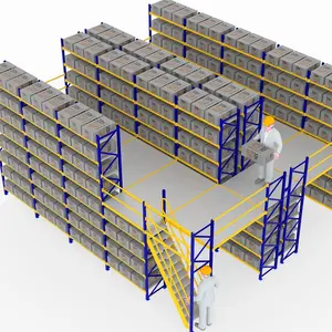 อุตสาหกรรม Heavy Duty Warehouse Rack Steel Mezzanine Floor Storage Racking Systems