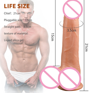 Teleskopischer Vibrierender Stoßender Realistischer Dildo Weibliche Masturbation Mit Saugfunktion Heizung <span class=keywords><strong>Penis</strong></span> Fernbedienung Dick für Frauen - Product Image 3