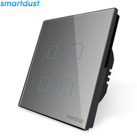 Smartdust saklar Zigbee 1/2/3/4 Gang lampu kendali jarak jauh Alexa Tuya sakelar pintar Wifi dinding rumah pintar