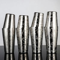 Ensemble de shakers à cocktails en acier inoxydable personnalisé |   18oz/28oz et compatible lave-vaisselle |   Mélangeurs à vin manuels Boston Bartender pour bar