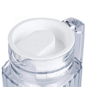 Jarra de agua de plástico irrompible, transparente, con tapa, para agua fría, té helado, zumo, bebida, Carafe, 1100ml - Product Image 5
