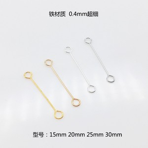 Aiguille en forme de 9 à double extrémité, en acier plaqué argent et or, pour la fabrication de boucles d'oreilles, connecteurs de forme ovale - Product Image 5