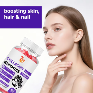 OEM ODM Adult Strawberry Cream Flavor Hydrolyzed Collagen Gummies Biotin Zinc Vitamin D3 Complex for Hair and Nails - Product Image 6