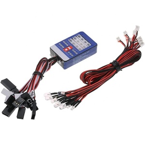 RC4WD ชุดระบบไฟส่องสว่าง LED 12ดวง, ไฟเบรกอัจฉริยะแบบแอนะล็อกการควบคุมระยะไกลสำหรับรถยนต์1/10ใช้ได้กับ <span class=keywords><strong>yokomo</strong></span> Tamiya HSP HPI - Product Image 1