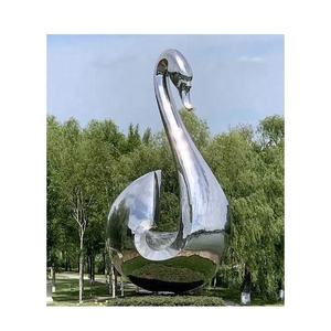 Sculptures en acier de cygne lisse miroir <span class=keywords><strong>Stabilo</strong></span> Statue en métal Cygnus Sculpture en acier inoxydable - Product Image 1