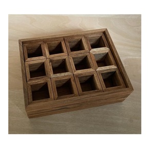 ชามไม้อะคาเซียพร้อมฝาปิดบนโต๊ะอาหารพร้อมผลไม้ภาชนะบรรจุอาหารเสิร์ฟชามพร้อมฝาปิดตกแต่ง - Product Image 2