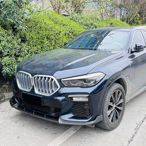 Bmw X6 G06 Front Bumper Lip Splitter 2019-2022 Piano Black Carbon Fiber Texture Abs Material For M Sport - Product Image 2