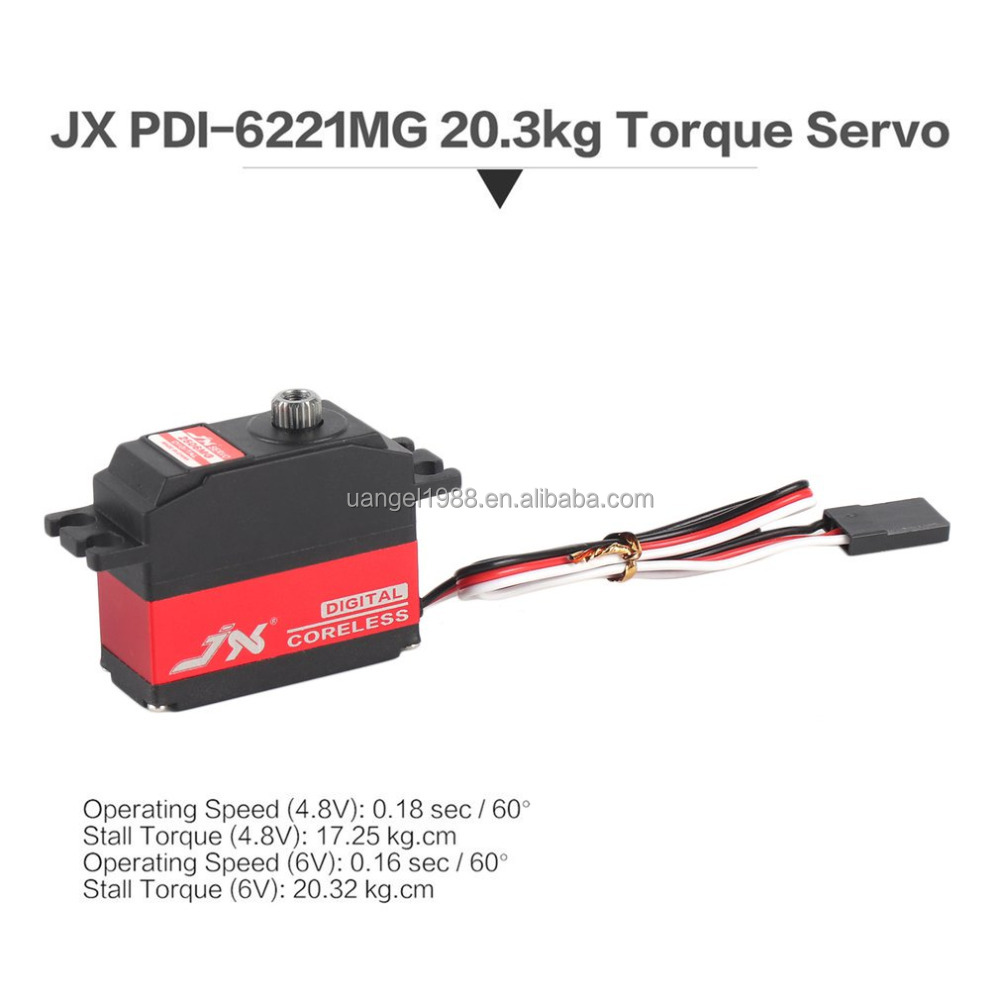 JX PDI-6221MG Servo 20KG Haute Puissance - Engrenages Métal Complet, Pour Voiture RC 1/10 1/8 Et Avion