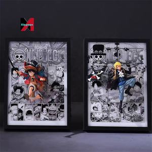 One Pieced 3D Luffy Zoro Saab Trois Frères Stéréographique Anime Figure Creative Design Peinture Meilleur Cadeau pour Garçon et Fille - Product Image 2