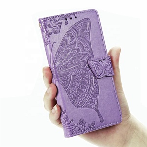 Custodia a Portafoglio per <span class=keywords><strong>Samsung</strong></span> S26 Ultra S25 con Porta Carte di Credito, in Pelle PU Goffrata a Farfalla e Cinturino da Polso - Product Image 2