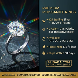 Anillos de Moissanita al por Mayor, Banda de Eternidad, Plata de <span class=keywords><strong>Ley</strong></span> 925, Color GRA D, VVS1, Anillos de Plata para Minoristas - Product Image 4