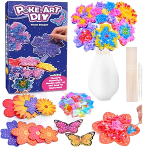 Kit d'art Poke pour enfants, kit d'artisanat DIY, kit de pressage de fleurs Poke Fun Art Candyland pour adolescents et enfants débutants - Product Image 1