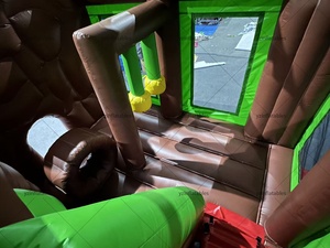 Château gonflable avec toboggan, thème de l'aventure dans la jungle, centre de jeux aquatiques pour enfants, bateau pirate gorille - Product Image 6