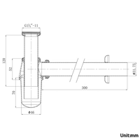 Siphon mural pour lavabo en acier inoxydable chromé, kit de vidange anti-odeur facile à nettoyer pour salle de bain