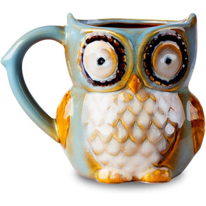 Simple Style 3D <strong>Owl</strong> Morning Ceramic <strong>Coffee</strong> <strong>Mug</strong> or Tea Cup - Product Image 1