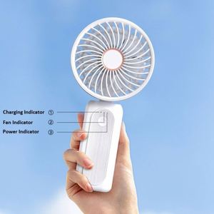 Portable Foldable Wearable <b>Handheld</b> <b>Fan</b> 3600mAh USB Rechargeable Three-Speed Household Hotel Car Outdoor RV Use Plastic - Product Image 3
