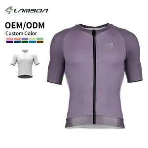 Roupa de ciclismo masculina de manga curta para equipe de bicicleta, camisa vermelha de verão, roupa de secagem rápida