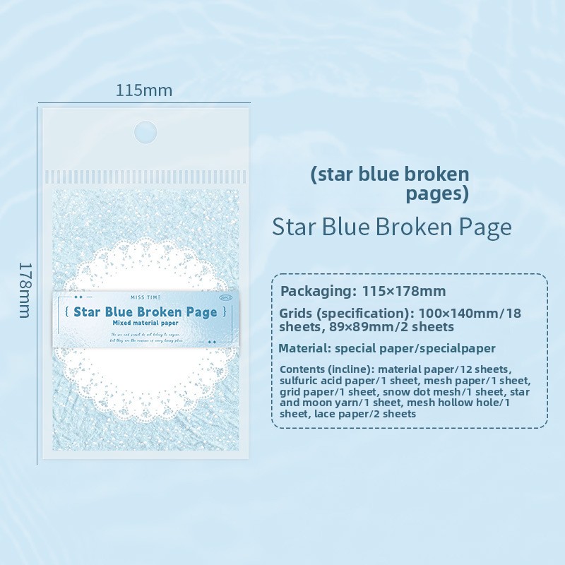 Des fragments bleus étoilés