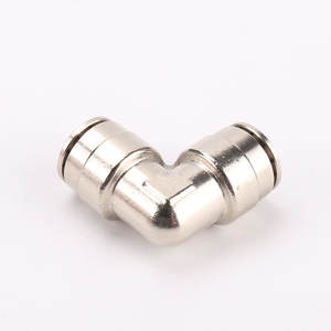 Acoplamientos Neumáticos Rápidos de Cobre de la Serie PV, Acoplamientos de Aire de Ángulo Recto Totalmente de Cobre, Recubiertos de Níquel, 4/6/8/10/12 Pulgadas - Product Image 2