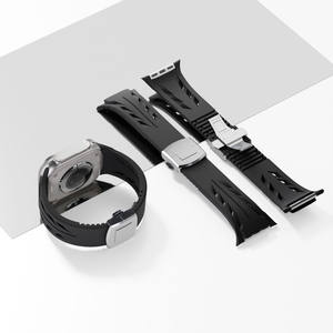 Meilleure vente Bracelet de montre <span class=keywords><strong>sport</strong></span> en silicone <span class=keywords><strong>pour</strong></span> Smart Ultra 2 49mm FKM Bracelet de montre en caoutchouc <span class=keywords><strong>pour</strong></span> IWatch Appl Band 49mm 45mm 44mm 42mm - Product Image 1