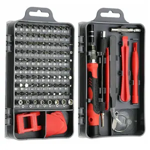 Kit de herramientas de reparación de trabajo manual, destornillador profesional 115 en 1